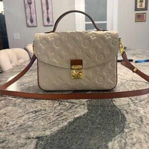 Goodnight Macaroon Cream and Brown Crossbody Bag